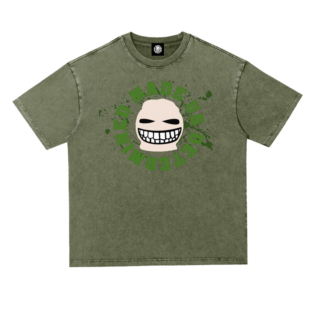 M.U.D Logo Heavyweight  Oversize Acid Wash Tee