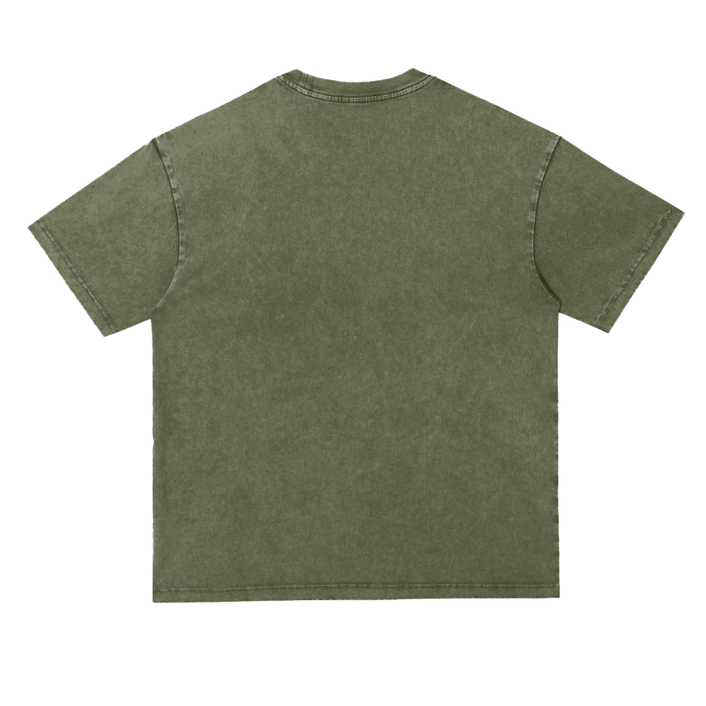M.U.D Logo Heavyweight  Oversize Acid Wash Tee